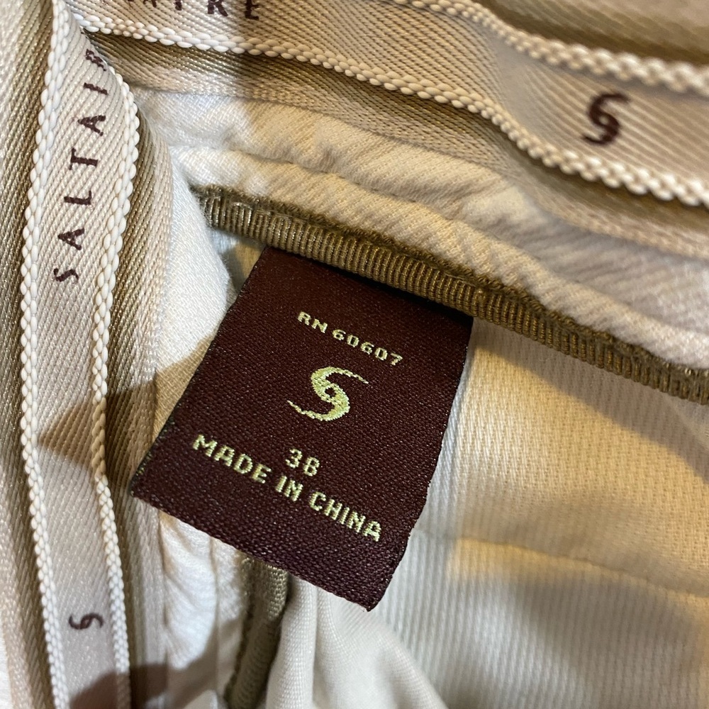Saltaire Mens Silk Khaki Shorts SIZE 38 - Picture 5 of 5